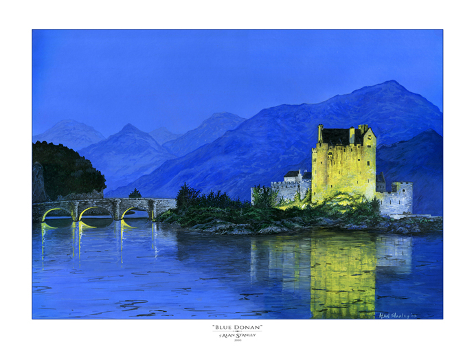 Eilean Donan Castle Prints “Blue Donan” - Alan Stanley Art